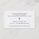 Rosa Löwenzahn-Blumen-vertikale Geschäfts-Karten Visitenkarte (Rückseite)