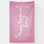 Rosa Löwenzahn, Ruhestands-Party Banner (Vertikal)