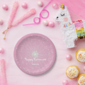 Rosa Löwenzahn-Ruhestands-Party-Teller Pappteller (Party)