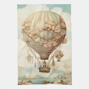Rosa Luftballon Pastell Teal Viktorianisches Märch Geschirrtuch