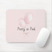 Rosa Luftballons mit Schleife Mousepad (Mit Mouse)