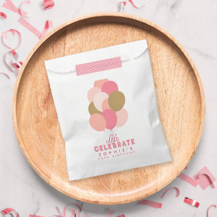 Rosa Luftballons zur Geburtstagsfeier Geschenktütchen