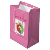 Rosa Lunch Bag Mittlere Geschenktüte (Vorderseite Schrägansicht)