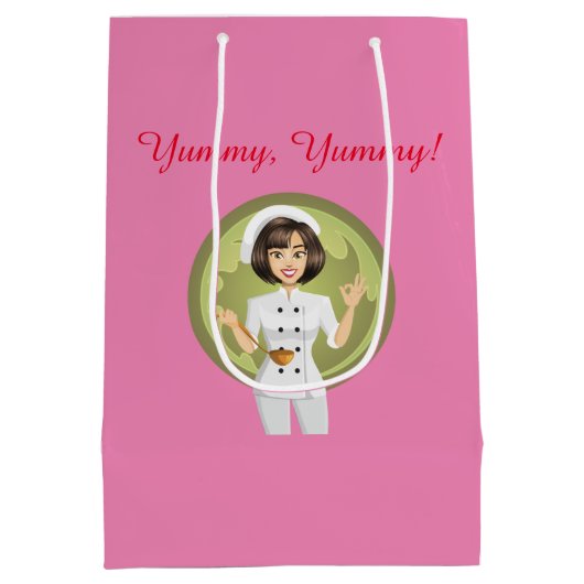 Rosa Lunch Bag Mittlere Geschenktüte (Rückseite)