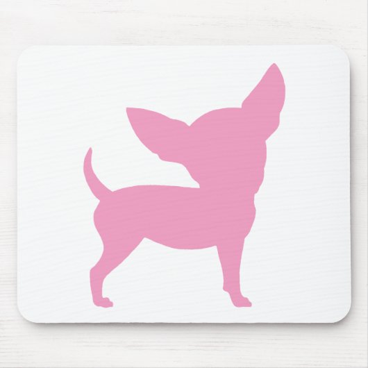 Rosa lustige Chihuahua Mousepad (Vorne)