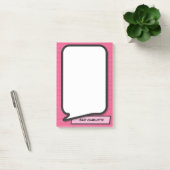 Rosa lustige moderne personalisierte Sprechblase Post-it Klebezettel (Büro)