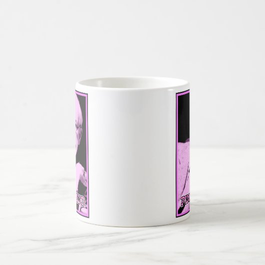 Rosa lustige Tasse Freud (Mittel)