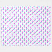 Rosa, lustiger Fisch Fleecedecke (Vorderseite (Horizontal))