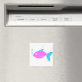 Rosa, lustiger Fisch Magnet (In Situ (Geschirrspüler))