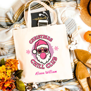 Rosa Lustiger Weihnachtsmann Weihnachten Chill Clu Tragetasche