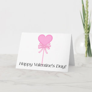 Rosa Lutscher Glückliche Valentinstag-Grußkarte Feiertagskarte