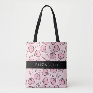 Rosa Lutscher, Herz-Lutscher, Lolly, Ihr Name Tasche