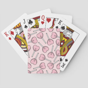 Rosa Lutscher, Herz-Lutscher, Lutscher-Muster Spielkarten