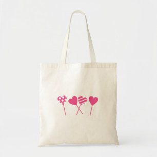 Rosa Lutscher-Herz-Taschen-Tasche Tragetasche