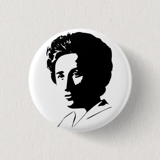 Rosa-Luxemburg-Button Button (Vorderseite)
