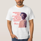 Rosa luxemburgisches Zitat T-Shirt (Vorderseite)