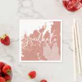 Rosa Mable-Abschluss Serviette (Beispiel)