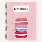 Rosa-Macaron-Notebook Notizblock (Vorderseite)