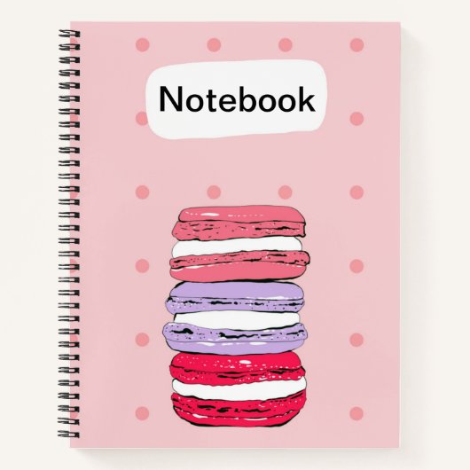 Rosa-Macaron-Notebook Notizblock (Vorderseite)