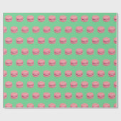 Rosa Macaron Print Geschenkpapier (Flach)