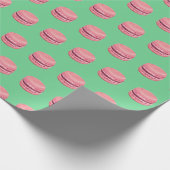 Rosa Macaron Print Geschenkpapier (Ecke)