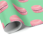 Rosa Macaron Print Geschenkpapier (Rolleneckpunkt)