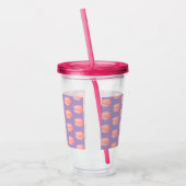 Rosa Macarons Acryltrinkbecher (Links)