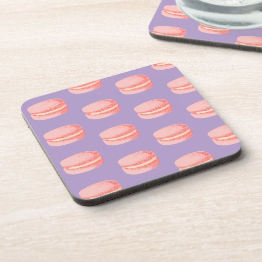 Rosa Macarons Getränkeuntersetzer (Linke Seite)