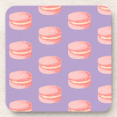 Rosa Macarons Getränkeuntersetzer (Vorderseite)