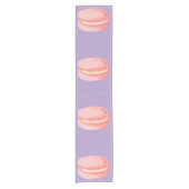 Rosa Macarons Kurzer Tischläufer (Vorderseite)