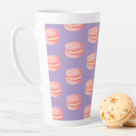 Rosa Macarons Milchtasse