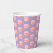 Rosa Macarons Pappbecher (Rückseite)