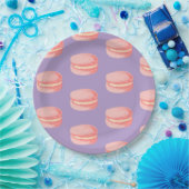 Rosa Macarons Pappteller (Party)