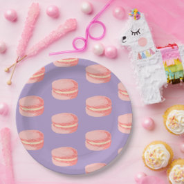 Rosa Macarons Pappteller
