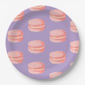 Rosa Macarons Pappteller (Vorderseite)