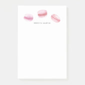 Rosa Macarons | PERSONALISIERT Post-it Klebezettel (Vorderseite)