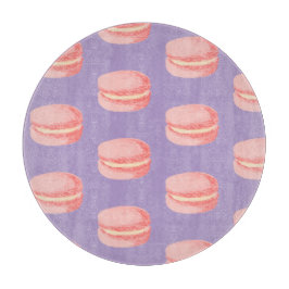 Rosa Macarons Schneidebrett
