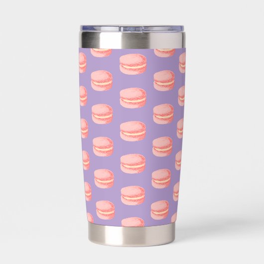 Rosa Macarons Thermobecher (Rückseite)
