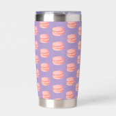 Rosa Macarons Thermobecher (Vorderseite)