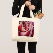 Rosa Macro abstrakte Rose Jumbo Stoffbeutel (Vorderseite (Produkt))
