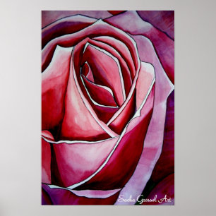 Rosa Macro abstrakte Rose Poster