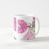 Rosa Mädchen 3 doppelte Tasse (VorderseiteRechts)