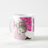 Rosa Mädchen 3 doppelte Tasse (Vorderseite Links)