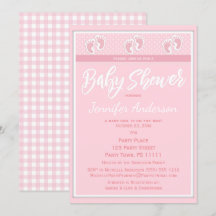 Rosa Mädchen-Abdruck-Babyparty