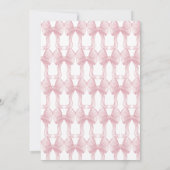 Rosa Mädchen-Bogen Baby Shower    Einladung (Rückseite)