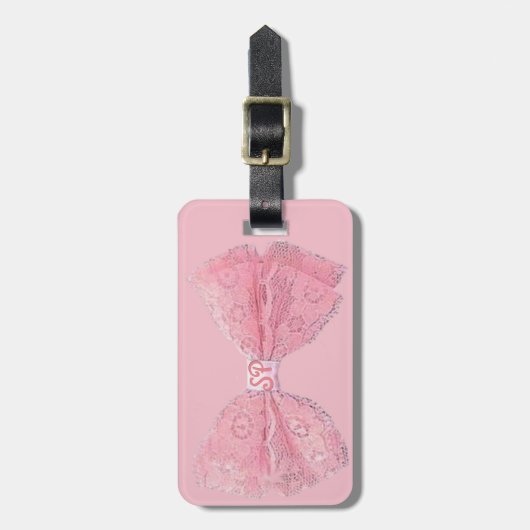 ROSA MÄDCHEN-BOGEN, KUNDENSPEZIFISCHER GEPÄCKANHÄNGER (Vorderseite vertikal)