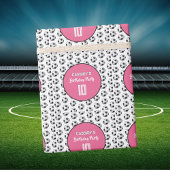 Rosa Mädchen Fußball Geburtstagsfeier Geschenkpapier