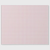 Rosa Mädchen-Gingham Geschenkpapier (Flach)