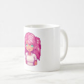 Rosa Mädchen Kaffeetasse (VorderseiteRechts)