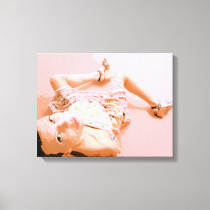 Rosa Mädchen Leinwanddruck